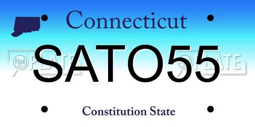 SATO55 Connecticut License Plate