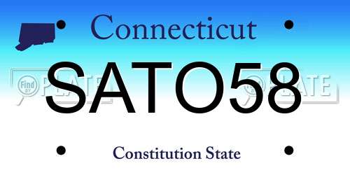 SATO58 Connecticut License Plate