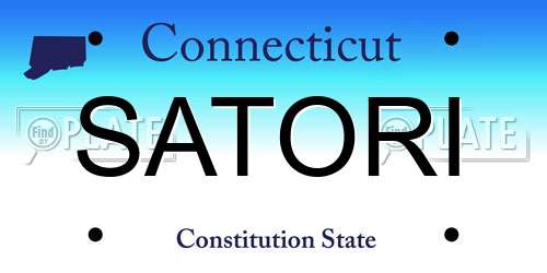 SATORI Connecticut License Plate
