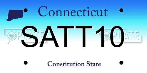 SATT10 Connecticut License Plate