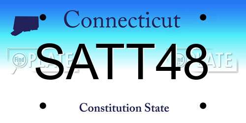 SATT48 Connecticut License Plate