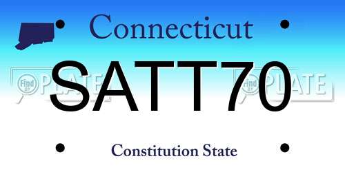 SATT70 Connecticut License Plate