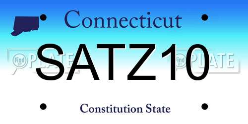 SATZ10 Connecticut License Plate
