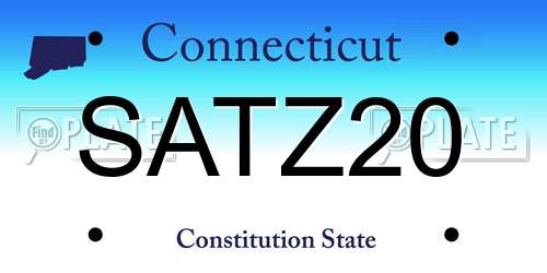 SATZ20 Connecticut License Plate