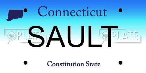 SAULT Connecticut License Plate