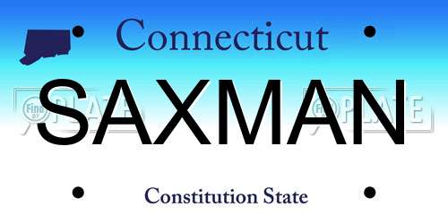 SAXMAN Connecticut License Plate