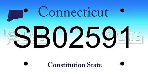SB02591 Connecticut License Plate