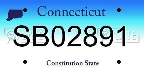 SB02891 Connecticut License Plate
