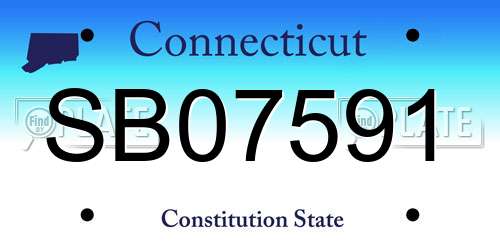 SB07591 Connecticut License Plate