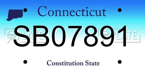 SB07891 Connecticut License Plate