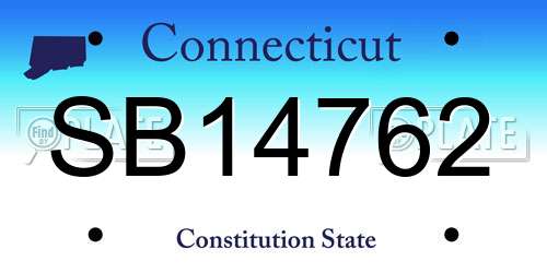 SB14762 Connecticut License Plate