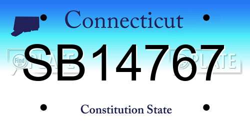 SB14767 Connecticut License Plate
