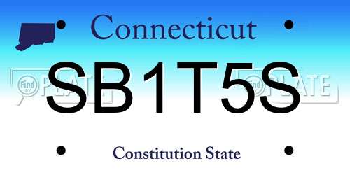 SB1T5S Connecticut License Plate