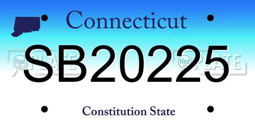 SB20225 Connecticut License Plate