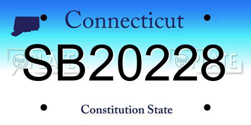 SB20228 Connecticut License Plate