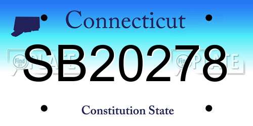 SB20278 Connecticut License Plate