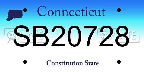 SB20728 Connecticut License Plate