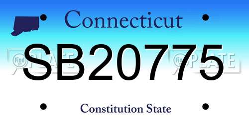 SB20775 Connecticut License Plate
