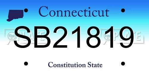 SB21819 Connecticut License Plate