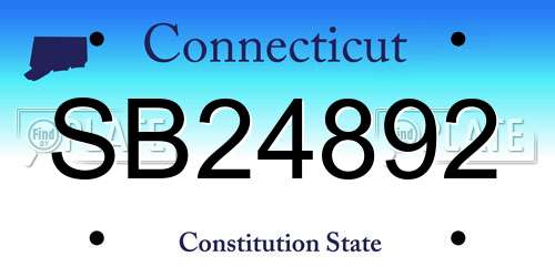 SB24892 Connecticut License Plate