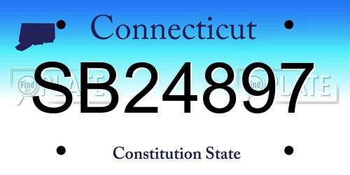 SB24897 Connecticut License Plate