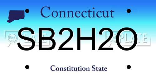 SB2H2O Connecticut License Plate