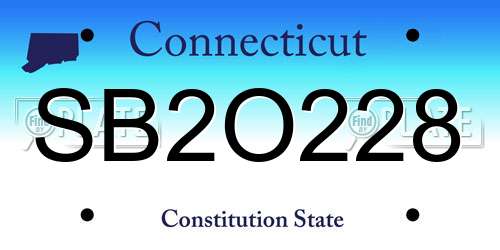 SB2O228 Connecticut License Plate