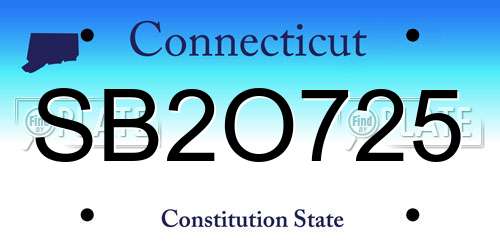 SB2O725 Connecticut License Plate