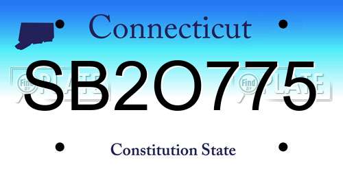 SB2O775 Connecticut License Plate
