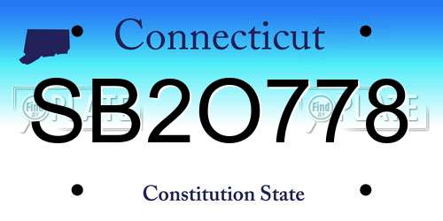 SB2O778 Connecticut License Plate