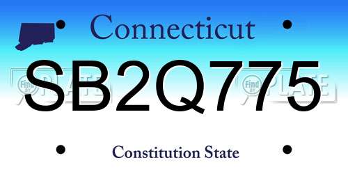 SB2Q775 Connecticut License Plate