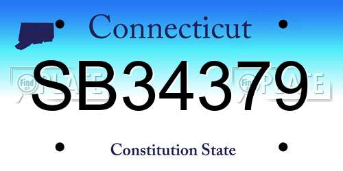 SB34379 Connecticut License Plate