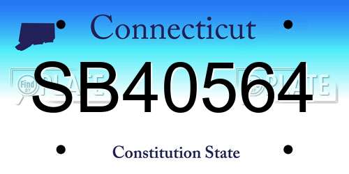 SB40564 Connecticut License Plate
