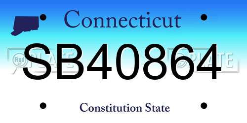 SB40864 Connecticut License Plate