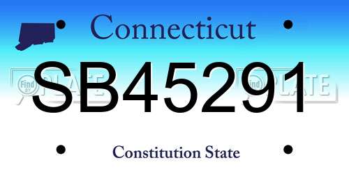 SB45291 Connecticut License Plate