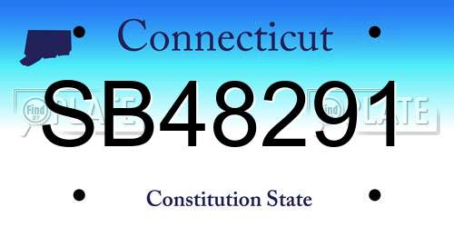 SB48291 Connecticut License Plate