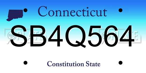 SB4Q564 Connecticut License Plate