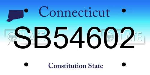 SB54602 Connecticut License Plate