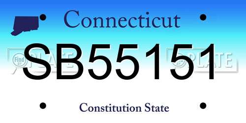 SB55151 Connecticut License Plate