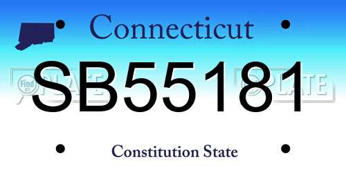 SB55181 Connecticut License Plate