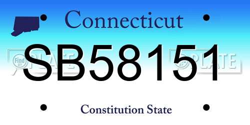 SB58151 Connecticut License Plate