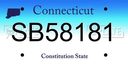 SB58181 Connecticut License Plate