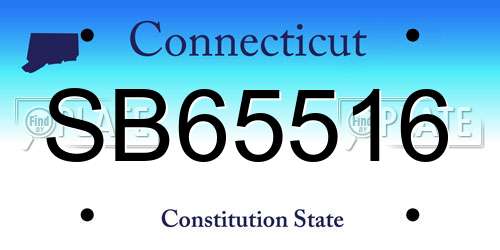 SB65516 Connecticut License Plate