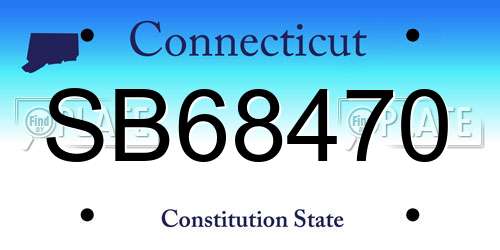 SB68470 Connecticut License Plate