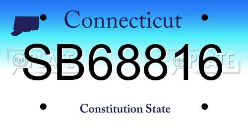SB68816 Connecticut License Plate