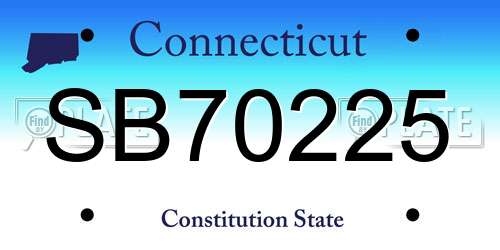SB70225 Connecticut License Plate