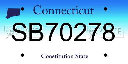 SB70278 Connecticut License Plate