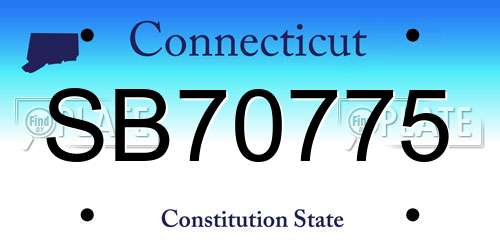 SB70775 Connecticut License Plate