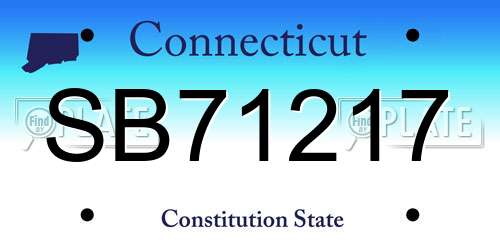 SB71217 Connecticut License Plate