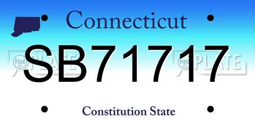 SB71717 Connecticut License Plate